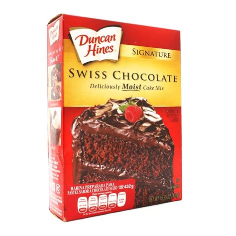 Harina para preparar pastel Duncan Hines sabor a chocolate suizo 432 g
