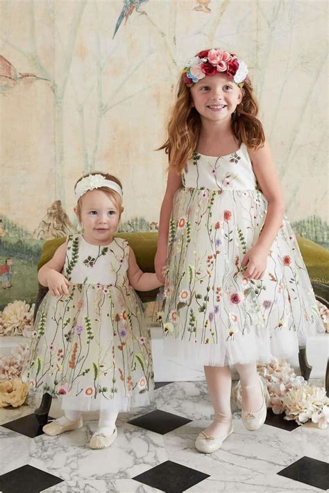 Halabaloo Embroidered Sleeveless Dress Dresses Little Girl Dresses