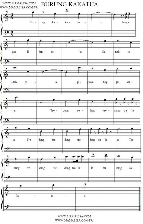 Burung kakak tua means cockatoo. Burung Kakak tua - Malaysian Children's Songs - Malaysia ...