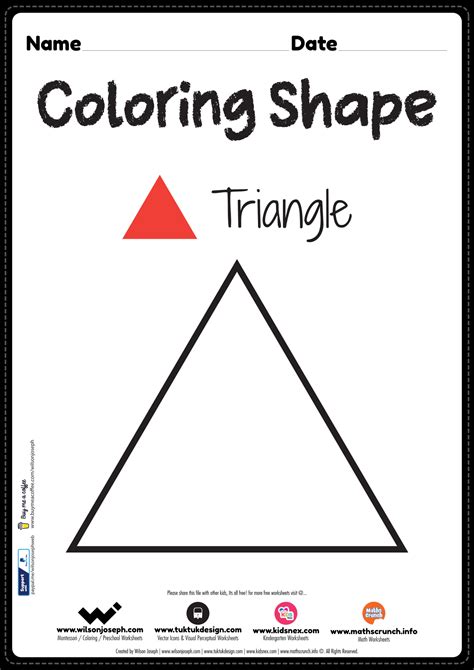 Triangle Coloring Page Free Printable Pdf For Kindergarten