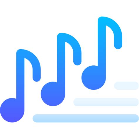 Music Notes Basic Gradient Gradient Icon