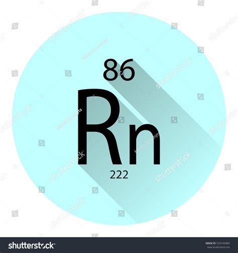 Periodic Table Element Radon Basic Properties Stock Vector Royalty