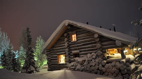 House Landscape Nature Snow Natural Light Photography Cabin Hd