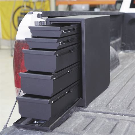 Ironton Sidebed Storage Drawer Truck Tool Box Drawer Steel Matte Black Twist Latch In