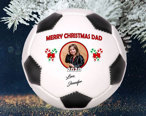 Photopass photographers will take special photos during the party, and when you see some of the pics afterward, you'll find something magically inserted into the photo. Merry Christmas Personalized Photo Soccer Ball | Varsity ...