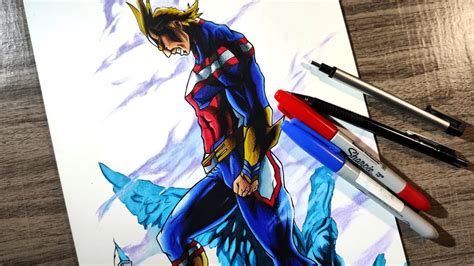 Como Dibujar A All Might How To Draw All Might Boku No Hero