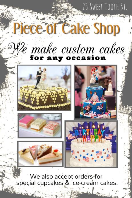 Cake Shop Template Postermywall