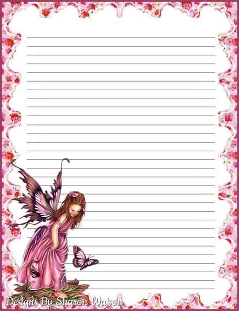 Cute Stationery Stationery Paper Printable Lined Paper Tinkerbell