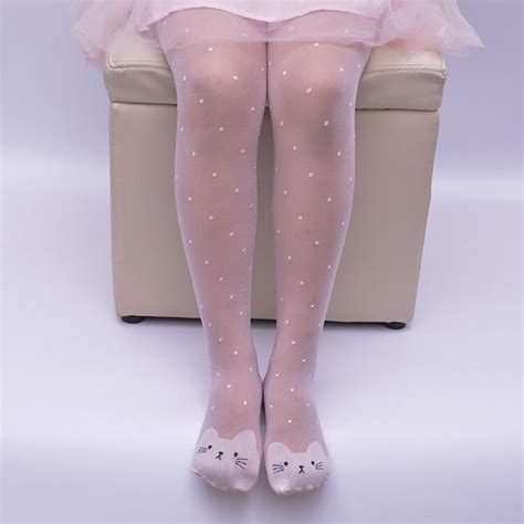 Thin Solid Black Flesh White Summer Tights For Children Baby Candy