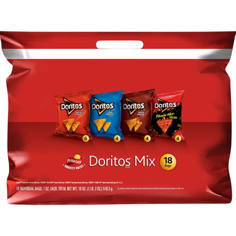 Frito Lays 18ct Doritos Mix Variety Snacks Chips And Dips Foodtown