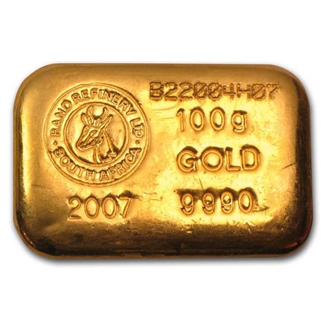 Buy 100 Gram Gold Bar Rand Refinery Cast Apmex