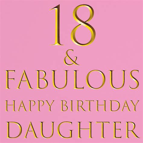 Daughter 18th Birthday Card 18 And Fabulous Happy Birthday Etsy Uk