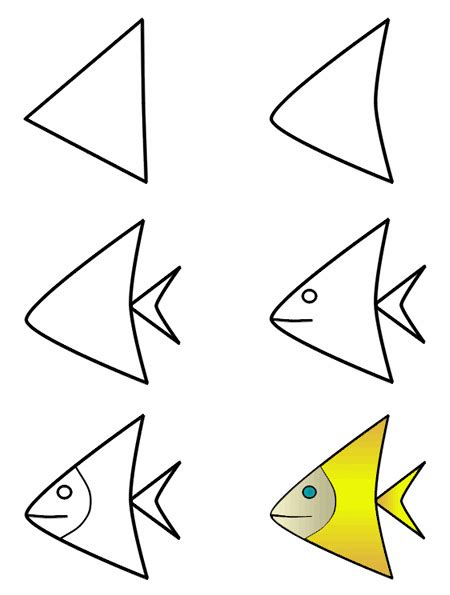 Draw the bottom fin like a b attached to the bottom of the fish. How to draw a fish