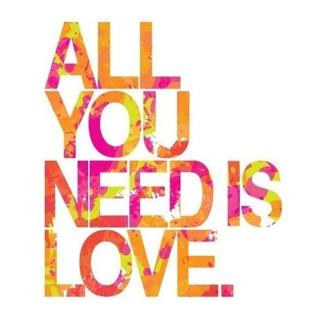 Beatles All You Need Is Love Art Poster In Pink Green