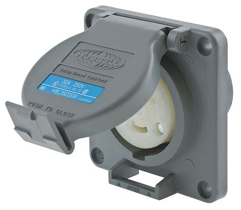 Hubbell Wiring Device Kellems Gray Watertight Locking Receptacle 30