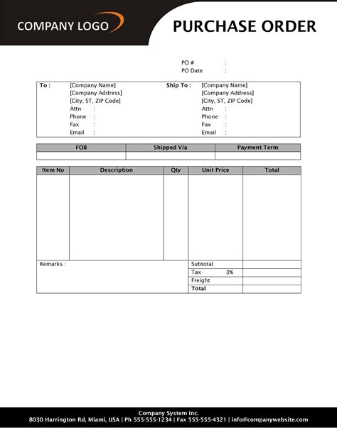How To Create A Purchase Order Template In Excel