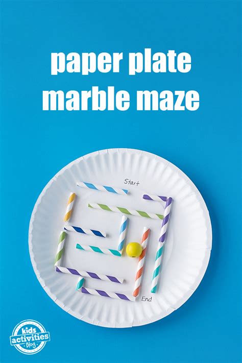 How To Make A Simple Paper Plate Marble Maze