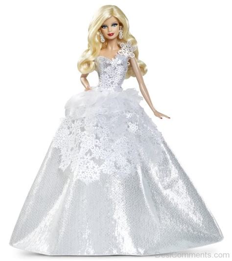 Barbie Doll Wearing White Dress
