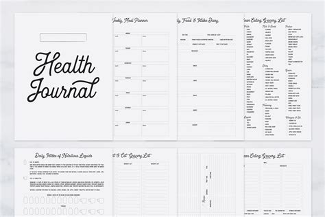 Fully Editable Health Journal Creative Stationery Templates