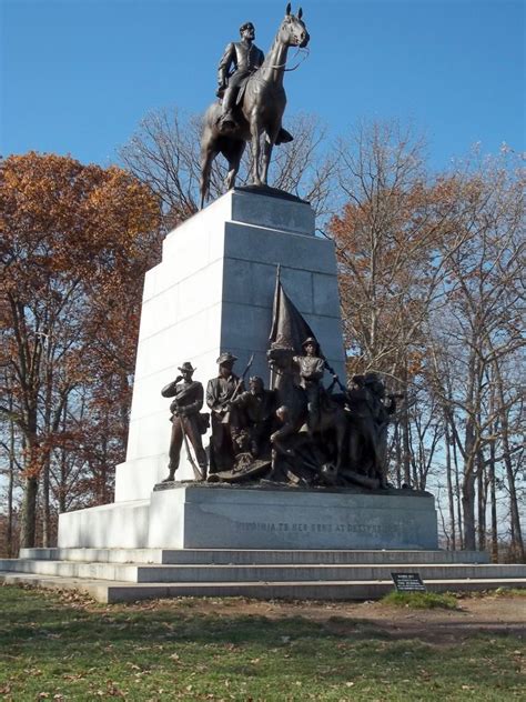 Virginia Monument With Gen Robert E Lee On Traveller Gettysburg