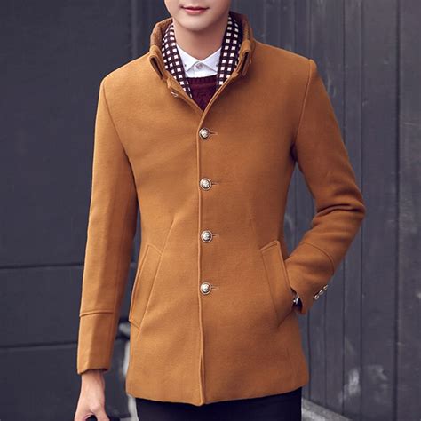 Winter Wool Coat Men Thick Warm Fit Jackets Outerwear Casual Jacket