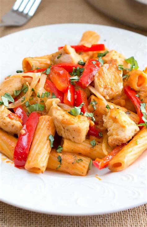 Line a baking tray with foil and spray it with cooking spray. Spicy Chicken Riggies | Delicious Meets Healthy