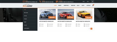 Automotor Car Dealer And Services Psd Template By Monitheme Themeforest