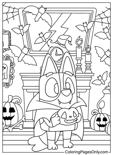 Bluey Halloween Coloring Pages Free Printable Coloring Pages