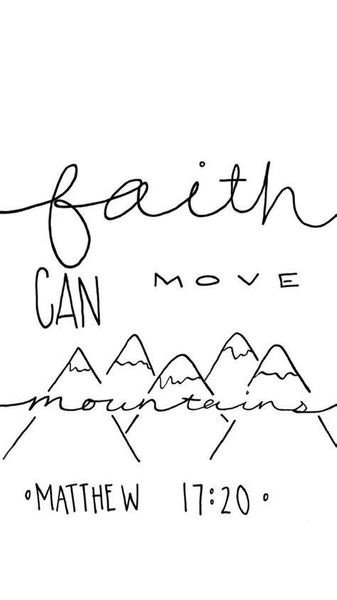 Free Download Matthew 1720 Faith Can Move Mountains Bible Verse Hand