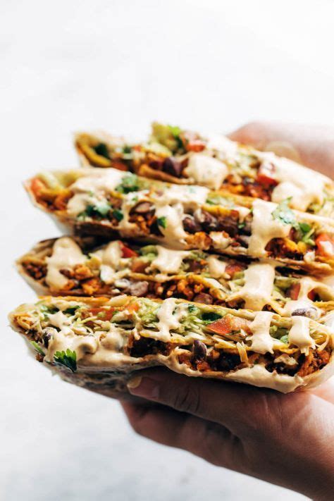 The walnut and bean mixture has a lovely kick, while the salad is super fresh and vibrant. Vegan Crunchwrap Supreme | Recipe | Food recipes ...