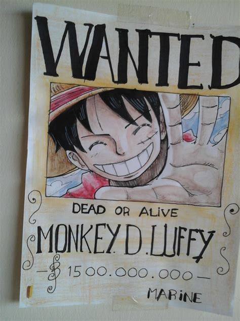 Monkey D Luffy Wanted Poster Testing The Color R OnePiece