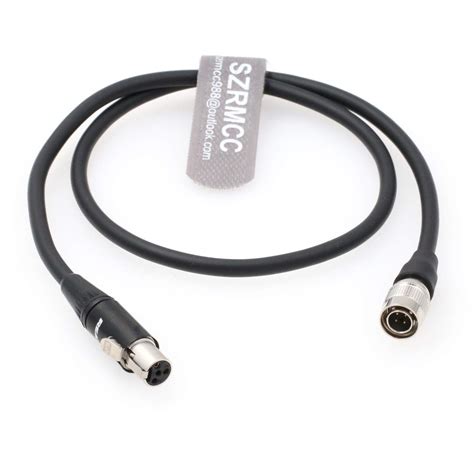 Buy Szrmcc Hirose 4 Pin Male To Mini Xlr 4 Pin Female Power Cable For
