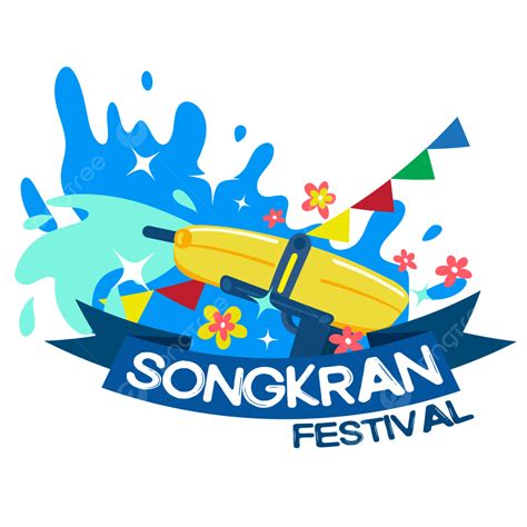 Songkran Festival Logo Thailand New Year Vector Songkran Thai