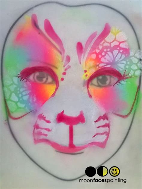 Cat Animal Girl Face Painting Moon Faces Painting Girl Face Painting