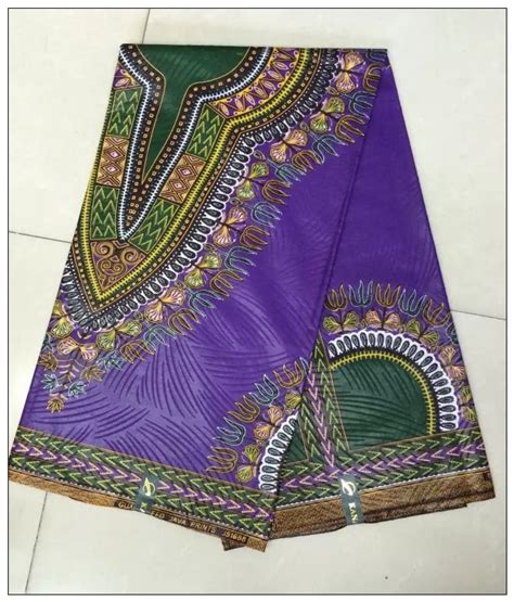 Fashion Design Purple Nigeria Textile Cotton African Printed Wax Fabric Dashiki Material Batik