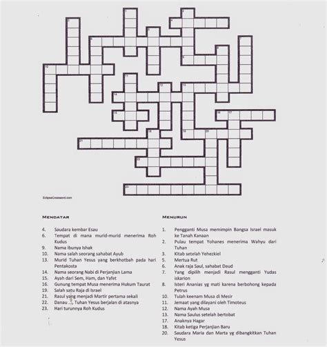 Contoh Crossword Puzzle Bahasa Inggris Dan Jawabannya - RCFamily.info