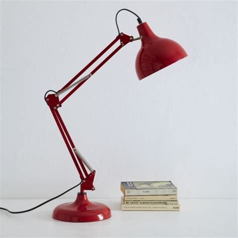 Our table lamps range from contemporary chrome to natural wood materials, with dimmable options available. Red Anglepoise Style Lamp | Red desk lamp, Desk lamp, Lamp