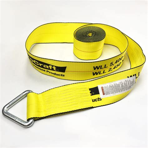 4x25 Feet Polyester Winch Strap With D Ring 10 Pack Wesco Industries