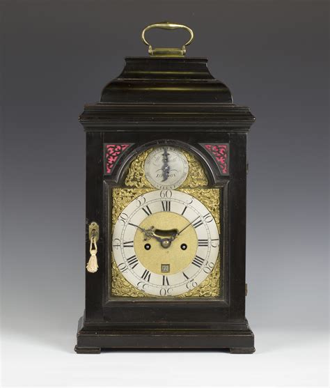 a mid 18th century ebonized bracket clock by william smith of london with eight day five pillar twi