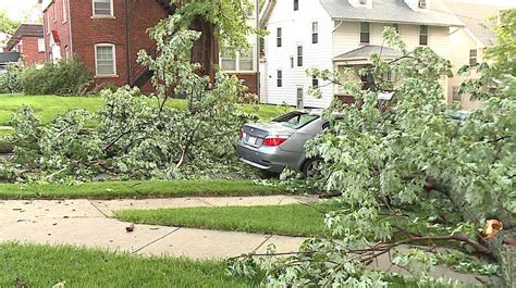 Overnight Storm Causes Damage To Midtown Area