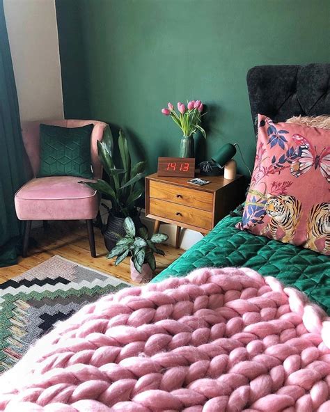 House Beautiful Uk On Instagram Pink Green Colourful Bedroom