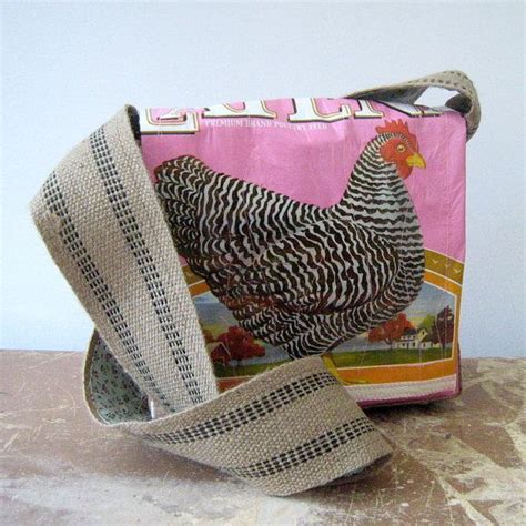 Think Spring With This Adorable Purse Made From A Recycled Pink Chicken Feed Bag The Body Of