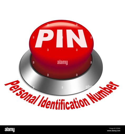 3d Illustration Of Pin Personal Identification Number Button