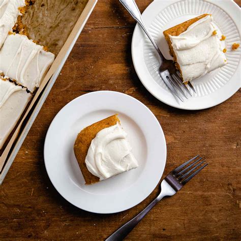 Pumpkin Sheet Cake With Cream Cheese Frosting Recipe Eatingwell