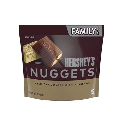 Hersheys Nuggets Milk Chocolate With Almonds Candy King Size Sweet Rush
