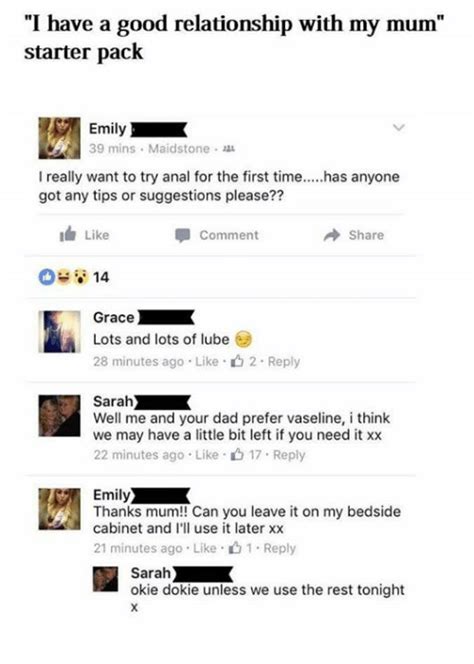 I Have A Good Relationship With My Mum Starter Pack Emily L N 39 Mins Maidstone I Really Want To