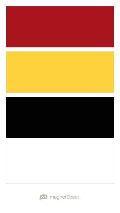 Ruby Red Custom Yellow Black And White Wedding Color Palette