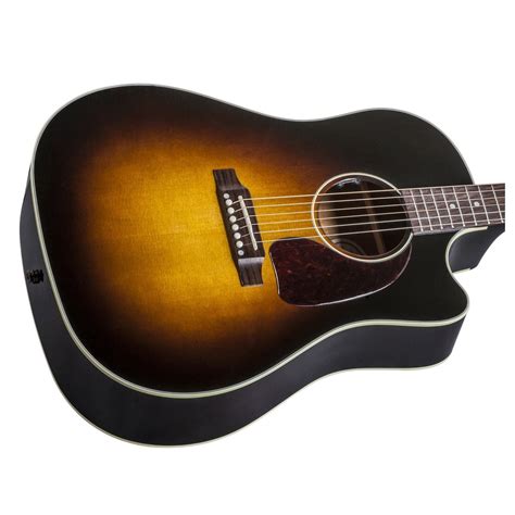 Disc Gibson J 45 Electro Acoustic Guitar Vintage Sunburst 2017 At