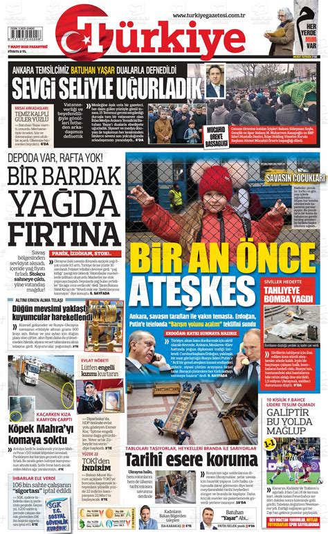 07 Mart 2022 Tarihli Türkiye Gazete Manşetleri