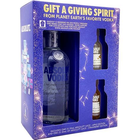 Absolut Vodka T Set With Two 50ml Absolut Juice Gotoliquorstore
